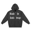 Made In Gods Image Zip Up Hoodie | White Text